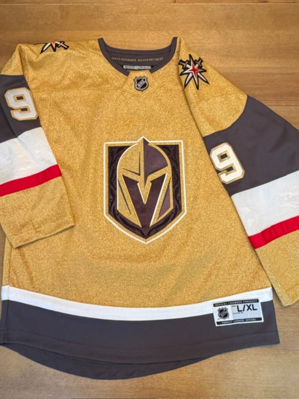 Jack Eichel Vegas Golden Knights Youth Home Premier Player Jersey - Gold